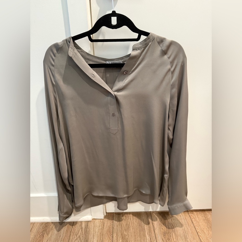 Vince Taupe Women's Blouse